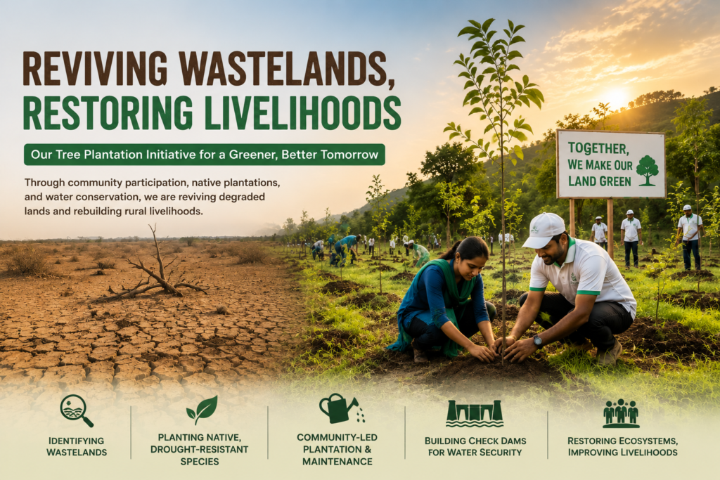 Reviving Wastelands Through Community-Led Plantation Initiatives